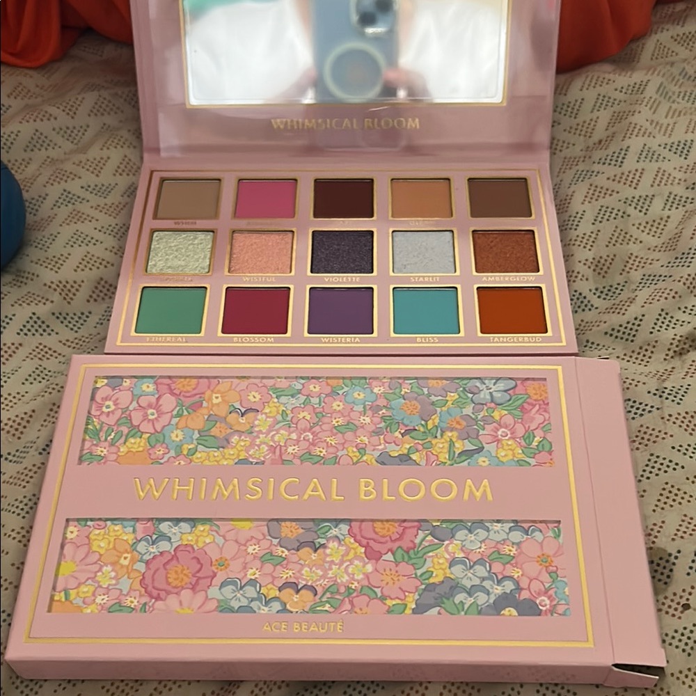 Whimsical Bloom Pink and Purple Eyeshadow Palette Vibrant Colors